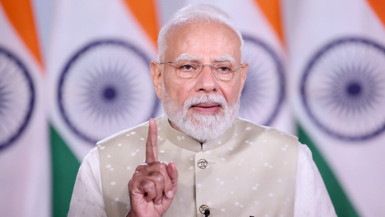 प्रधानमंत्री नरेंद्र मोदी आतंकवाद के खिलाफ भारत की नीति पर बोलते हुए