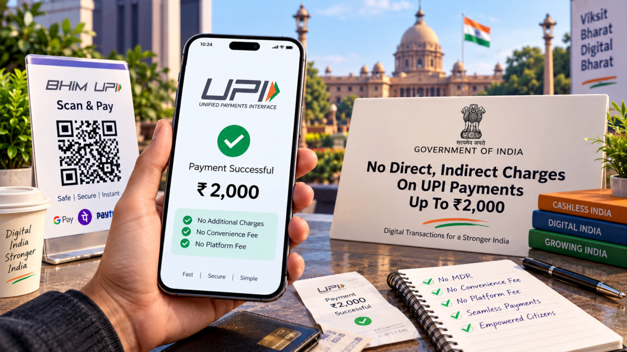 2,000 तक UPI पेमेंट फ्री रखने की सरकारी व्यवस्था और ज्यादा भुगतान पर फीस को लेकर स्थिति