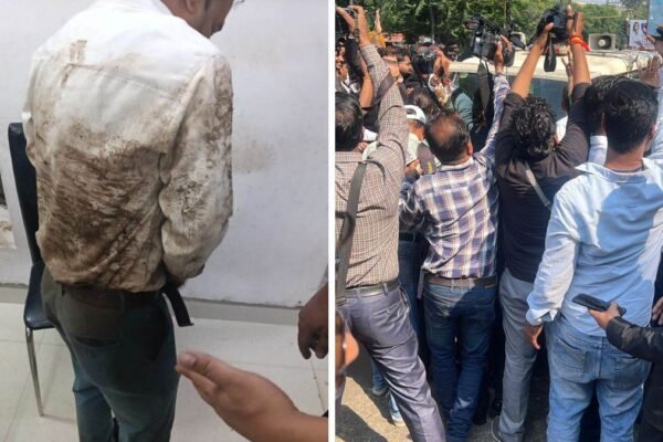 एडवोकेट से मारपीट केस में FIR की मांग करते वकील