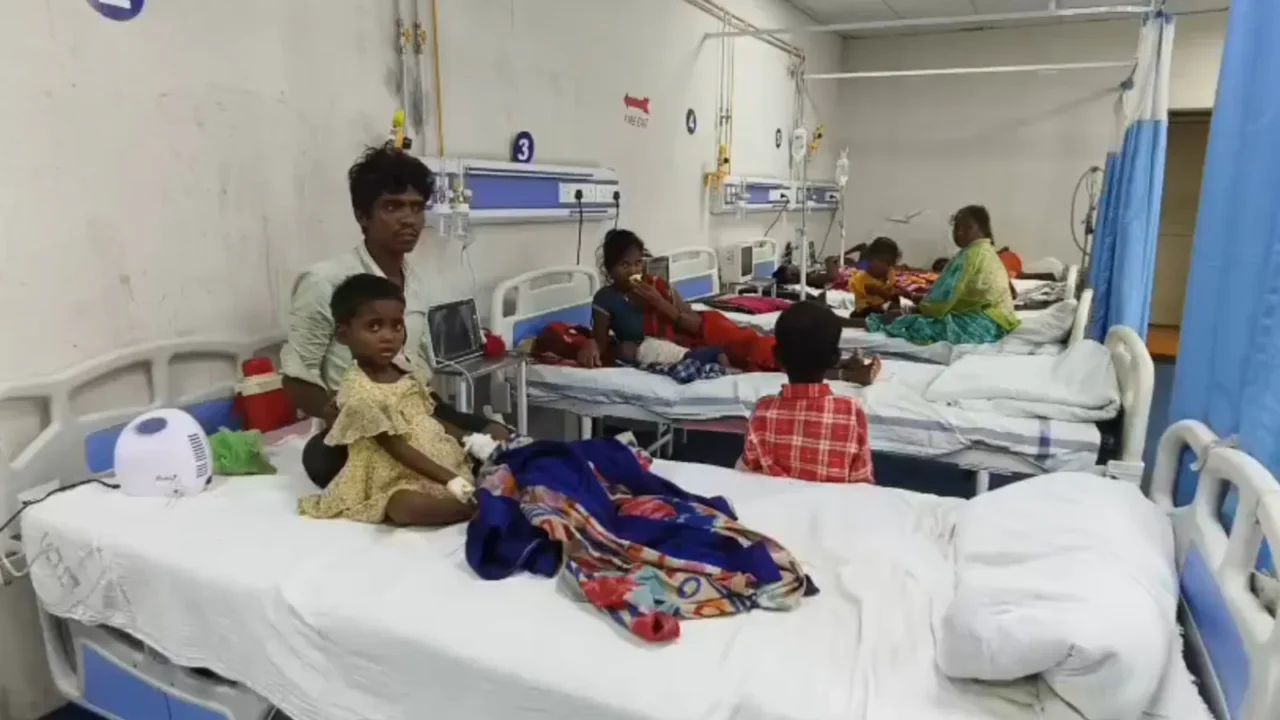 बालाघाट में बीमारी से प्रभावित आदिवासी बच्चे