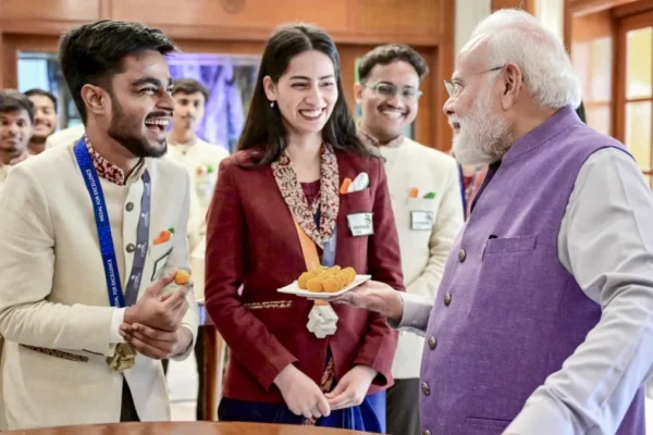 WorldSkills Competition 2026 में प्रदर्शन करने वाले भारतीय युवाओं से मुलाकात करते प्रधानमंत्री नरेंद्र मोदी